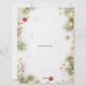 Rode en witte elegante kerstfeest uitnodiging (Achterkant)