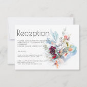 RODE EN WITTE ELEGANTE ONTVANGST KAART (Voorkant)