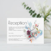 RODE EN WITTE ELEGANTE ONTVANGST KAART (Staand voorkant)