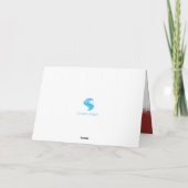 Rode en witte feestkaart feestdagen kaart (Achterkant)