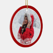 Rode en witte Filippijn - twee gesneden Keramisch Ornament (Rechts)