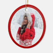 Rode en witte Filippijn - twee gesneden Keramisch Ornament (Links)