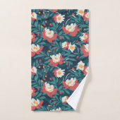 Rode en witte Floral Bad Handdoek (Handdoek)