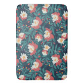 Rode en witte Floral Badmat (Voorkant Verticaal)