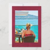 Rode en witte Floral Geometrische viering van het Kaart (Achterkant)