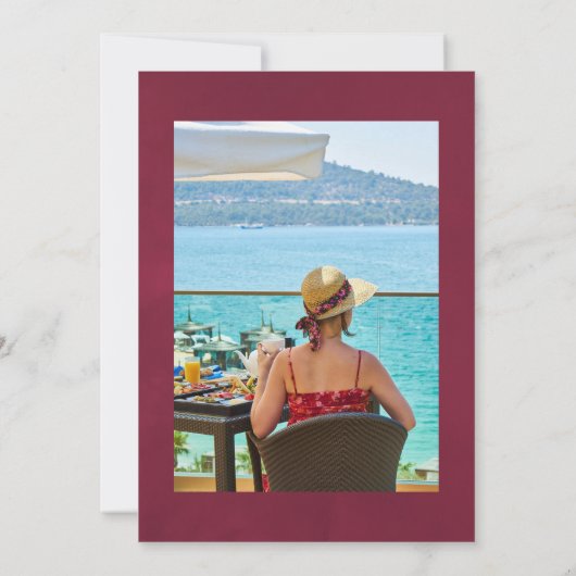 Rode en witte Floral Geometrische viering van het Kaart (Achterkant)