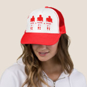 RODE EN WITTE FOOTBALL TRUCKER PET (In situ)