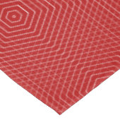 Rode en Witte Geometrische Lijnen Tafelkleed (Gekanteld)