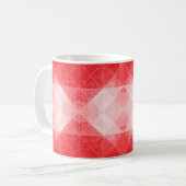 Rode en Witte Geometrische Patroon Mok (Voorkant links)
