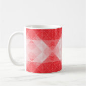 Rode en Witte Geometrische Patroon Mok (Links)