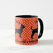 Rode en witte Gepersonaliseerd Chihuahua-Mok Mok (Voorkant rechts)