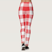 Rode en witte geruite leggings voor vrouwen (Achterkant)