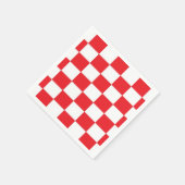 Rode en witte geruite papieren servetten (Hoek)