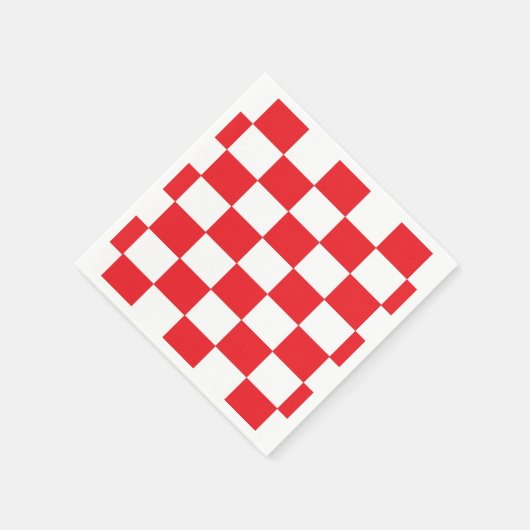 Rode en witte geruite papieren servetten (Hoek)