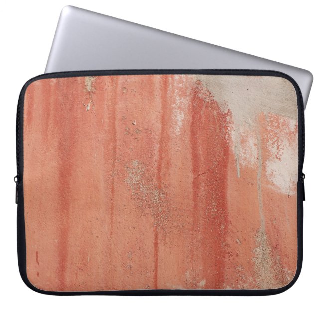 RODE EN WITTE GESPIJNDE WAL LAPTOP SLEEVE (Voorkant)