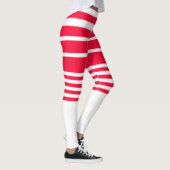 Rode en witte gestreepte broek leggings (Rechts)