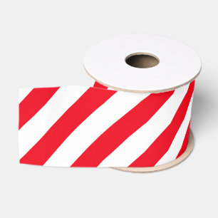 Rode en Witte Gestreepte Candy Cane Cadeauband Grosgrain Lint