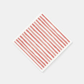 Rode en witte gestreepte piratenverjaardag servet (Hoek)