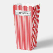 Rode en Witte Gestreepte Popcorn Favor Doos Bedankdoosjes (Achterkant)
