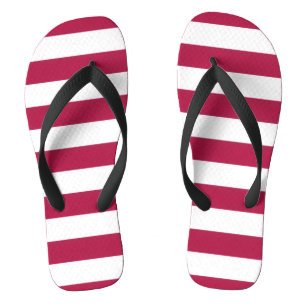 Rode en witte gestreepte slippers – Zomerstrandzan Teenslippers