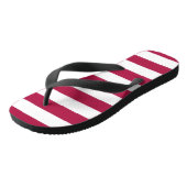 Rode en witte gestreepte slippers – Zomerstrandzan Teenslippers (Schuin)