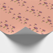 Rode en witte gevlekte paddenstoel cadeaupapier (Hoek)