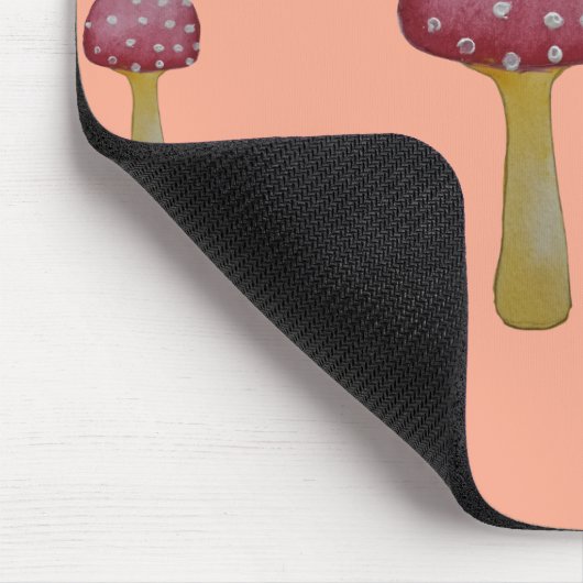 Rode en witte gevlekte paddenstoel muismat (Hoek)