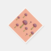 Rode en witte gevlekte paddenstoel servet (Hoek)