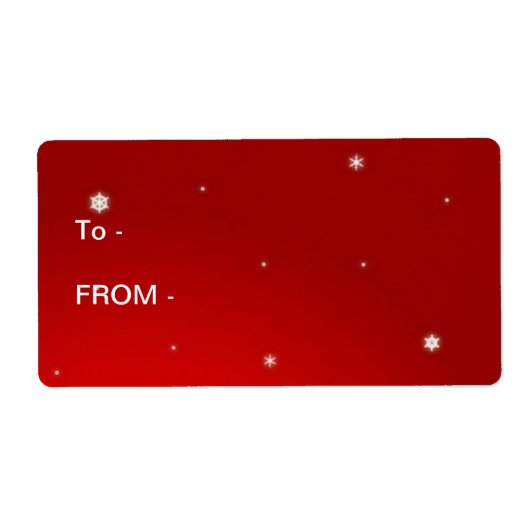 RODE EN WITTE GIFT TAG LABELS (Voorkant)