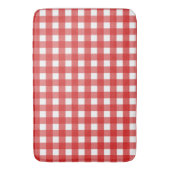 Rode en witte gingham badmat (Voorkant Verticaal)