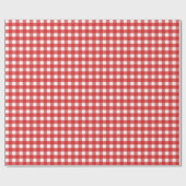 Rode en witte gingham cadeaupapier (Vlak)