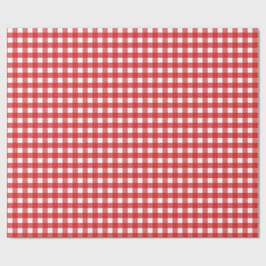 Rode en witte gingham cadeaupapier (Vlak)