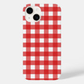 Rode en witte gingham Case-Mate iPhone case (Achterkant)