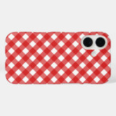 Rode en witte gingham Case-Mate iPhone case (Achterkant (horizontaal))