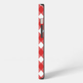 Rode en witte gingham Case-Mate iPhone hoes Hoesje (Linkerkant)