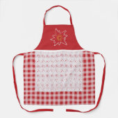 rode en witte gingham Edelweiss Schort (Voorkant)