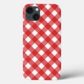 Rode en witte gingham Hoesje-Mate iPhone case (Achterkant)