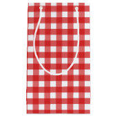 Rode en witte gingham klein cadeauzakje (Voorkant)