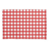 Rode en witte gingham kussensloop (Voorkant)