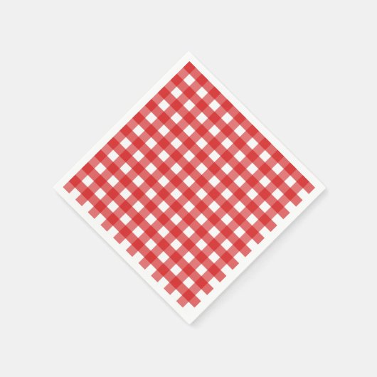 Rode en witte gingham servet (Hoek)