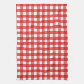 Rode en witte gingham theedoek (Verticaal)