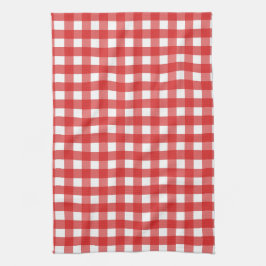 Rode en witte gingham theedoek
