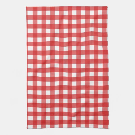 Rode en witte gingham theedoek (Verticaal)