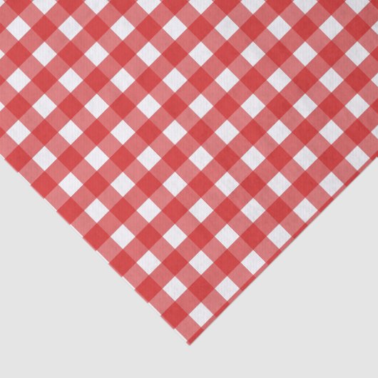 Rode en witte gingham tissuepapier (Detail)