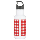 Rode en witte gingham waterfles (Achterkant)