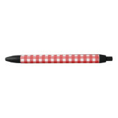 Rode en witte gingham zwarte inkt pen (Voorkant)
