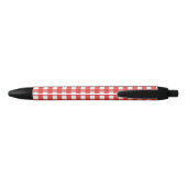 Rode en witte gingham zwarte inkt pen (Achterkant)