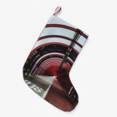 RODE EN WITTE GLAS TUNNEL KLEINE KERSTSOK (Voorkant (Hangend))