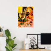 rode en witte glazen druiven Barrel Poster (Thuiskantoor)