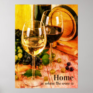  rode en witte glazen druiven Barrel Poster